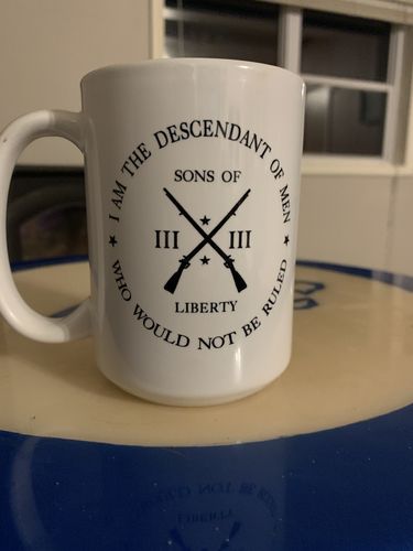 Customer photo review of Sons of Liberty Mug