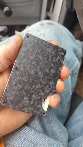 Customer photo review of Card Holder Forged Rosso Arancio