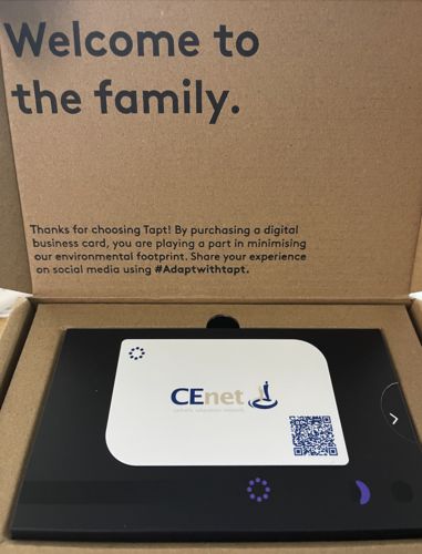 Customer photo review of Tapt Custom Digital Business Card