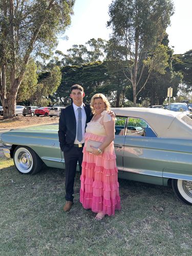 Customer photo review of Tumble Outta Bed Scallop Dress