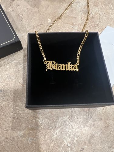 Customer photo review of Classic Cuban Link Name Necklace
