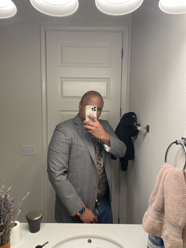 Customer photo review of ISAIA Napoli "Base S" Gray Plaid Wool Sport Coat Jacket EU 58 NEW US 48