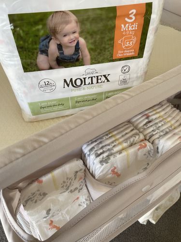 Customer photo review of Moltex Eco Friendly Midi Nappies (4-9kg) 4 Packs 5.00% Off Auto renew (Ships every 25 Days)