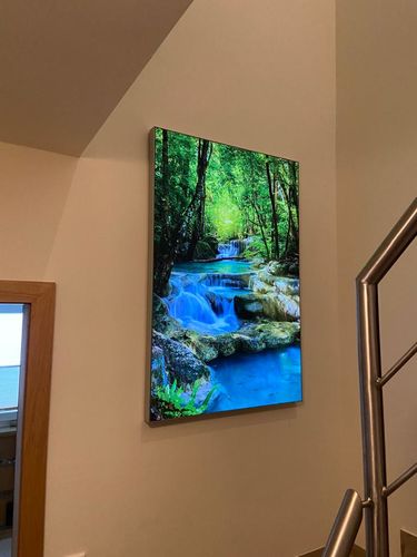 Customer photo review of Leuchtbild | Tropischer Wasserfall | Hochformat