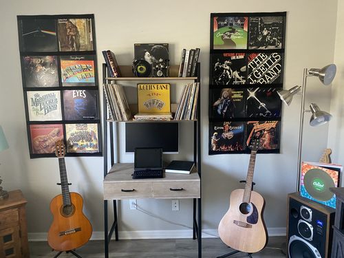 Customer photo review of 12" Vinyl Record Display Frame - LP Wall Storage