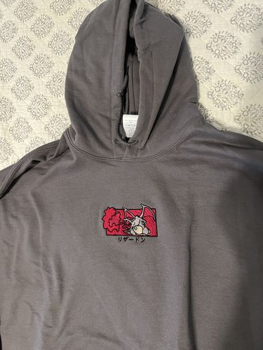 Customer photo review of Shiny Charizard Embroidered Hoodie