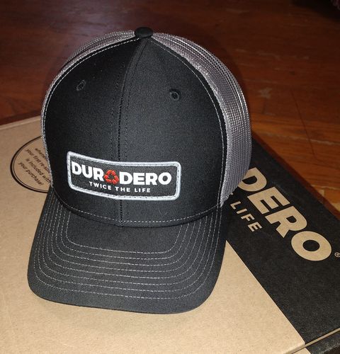 Customer photo review of The Duradero Trucker Hat Black w/Grey Mesh