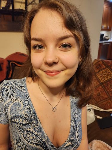 Customer photo review of Be bold and beautiful- Horseshoe Necklace, Granddaughter Gift