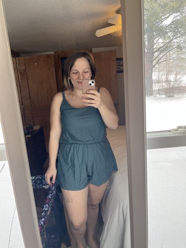 Customer photo review of rue swim romper