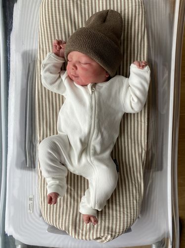 Customer photo review of Ribbed 2-Way Zip Romper - Shell