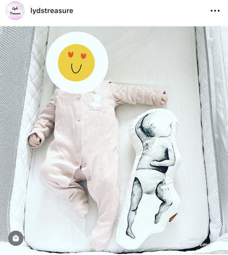 Customer photo review of Birth Pillow Watercolor Three