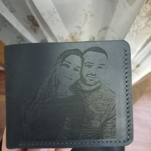 Customer photo review of Іменні жіночі гаманці - шкіряні жіночі гаманці з гравіюванням по фото
