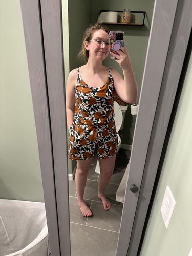 Customer photo review of rue swim romper