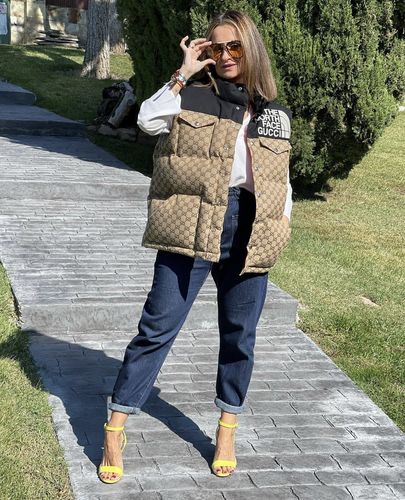 Customer photo review of Gucci x The North Face GG Padded Vest