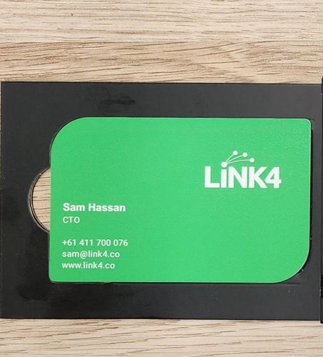 Customer photo review of Tapt Custom Digital Business Card