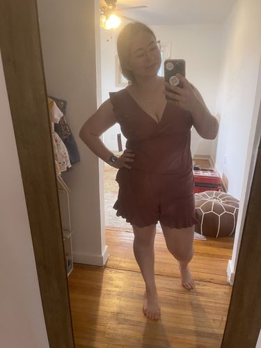 Customer photo review of ginger swim romper