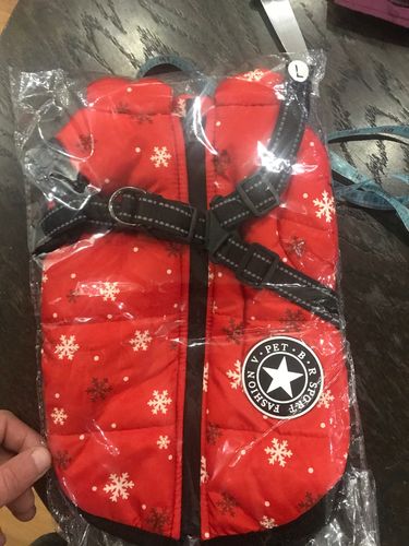 Customer photo review of Dog Coat - Winter Dog Jacket Australia