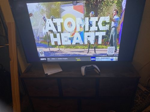 Customer photo review of 5 Drawer Fabric Dresser TV Stand | WLIVE