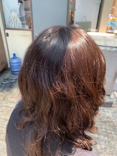 Reseña con foto de un cliente sobre Henna Jamila Hair