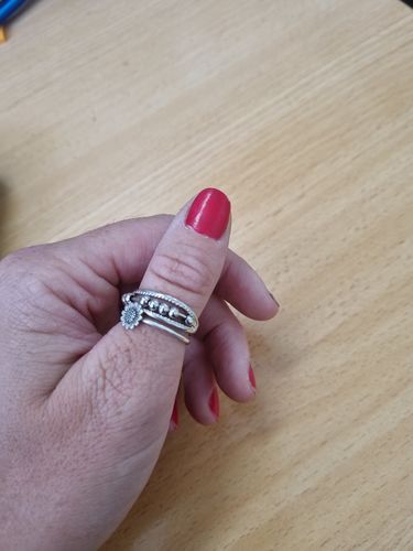 Customer photo review of Stacked Fidget Anxiety Ring Adjustable