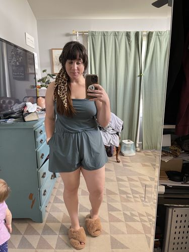 Customer photo review of rue swim romper