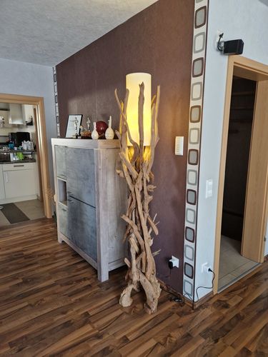 Customer photo review of Treibholz Stehlampe VILLA Lampenschirm Natur
