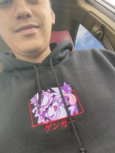 Customer photo review of Trouble Trio Embroidered Hoodie