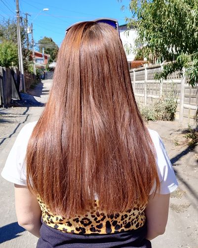 Reseña con foto de un cliente sobre Henna Jamila Hair