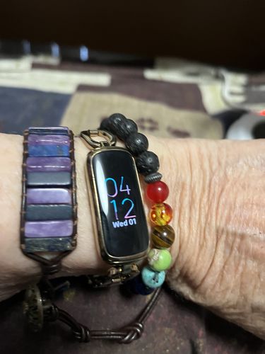 Customer photo review of Lapis Lazuli Amethyst Wrap Bracelet