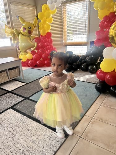 Customer photo review of Baby Girl Rainbow Birthday Party Princess Dress Little Girl's Dresses Toddler Christmas Dress