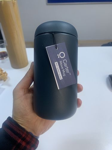 Customer photo review of Fellow Carter Move Mug 12 oz Mavi (Stone Blue)