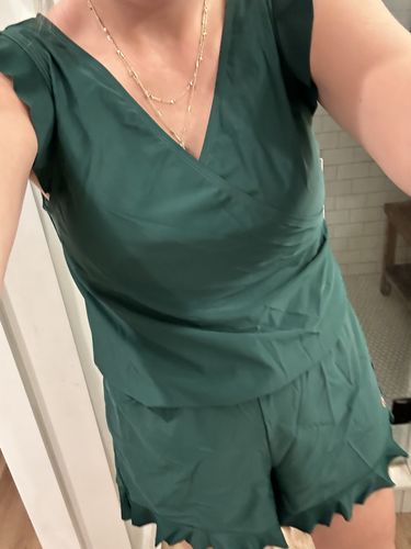 Customer photo review of ginger swim romper