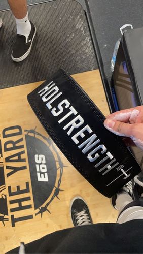 Customer photo review of HolStrength 10MM Lever Suede Belt