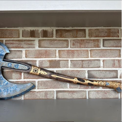 Customer photo review of Hand-forged Gold Leviathan axe