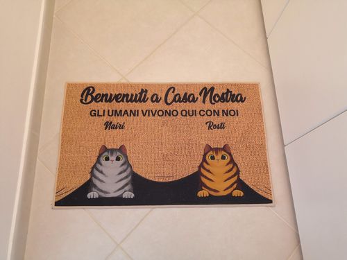 Customer photo review of Tappeto personalizzato con Cani & Gatti