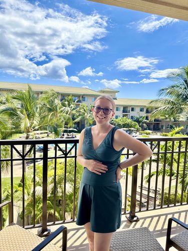 Customer photo review of basil wrap top