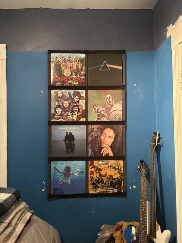 Customer photo review of 12" Vinyl Record Display Frame - LP Wall Storage