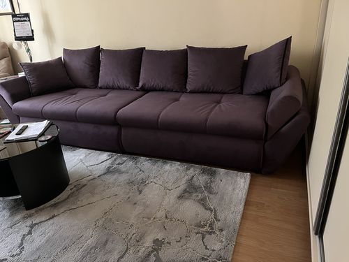 Customer photo review of Canapea extensibilă cu ladă de depozitare Loana Brown 300x100 cm