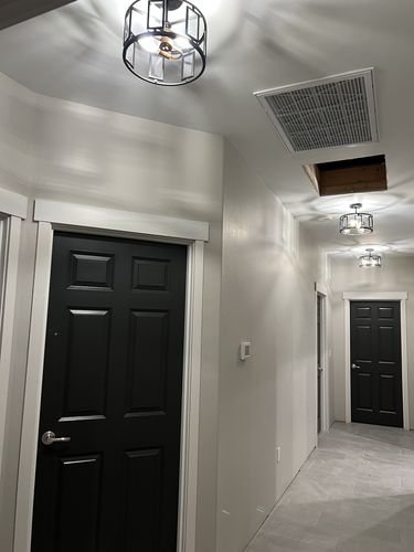 Customer photo review of 2-Light Open Drum Cage Semi Flush Light