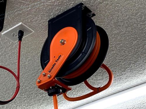 Customer photo review of Retractable Air Hose Reel-Alloy Steel Reel-3/8in 25ft-50ft