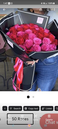 Customer photo review of Pink & Red Rose Bouquet