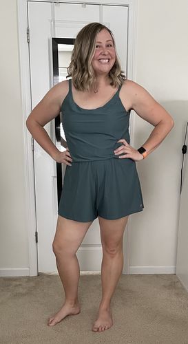 Customer photo review of rue swim romper