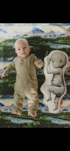 Customer photo review of Birth Pillow Watercolor One