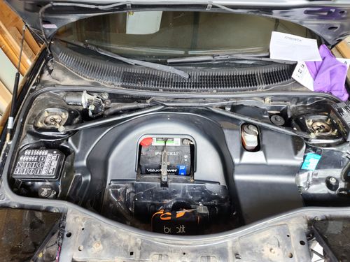 Customer photo review of Frunk "Under the Hood, U Shaped Spare Tire" Main Plastic Panel