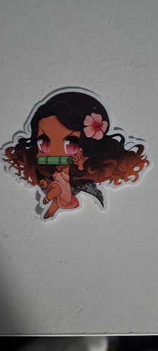 Customer photo review of Pacific Islander Nezuko Sticker