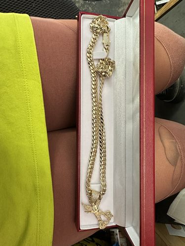 Customer photo review of *NEW* 14K San Miguel Pendant W/ Hollow Cuban Chain ( 20" / 9.5mm) JTJ™