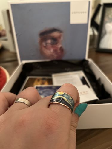 Customer photo review of Van Gogh Starry Night Tablo Tasarım Yüzük