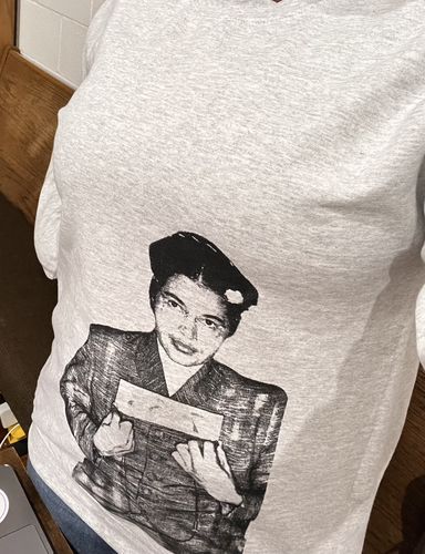 Customer photo review of Get on the Bus Sweatshirt