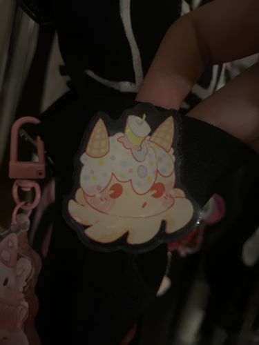 Customer photo review of Octo Ice Cream Acrylic Pins