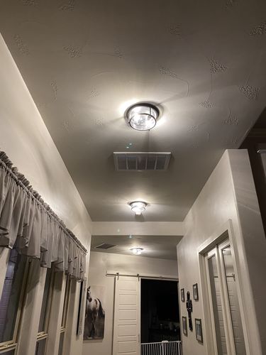 Customer photo review of Farmhouse Round Glass Flush Mount